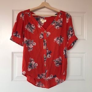 Anthropology Vintage style floral top